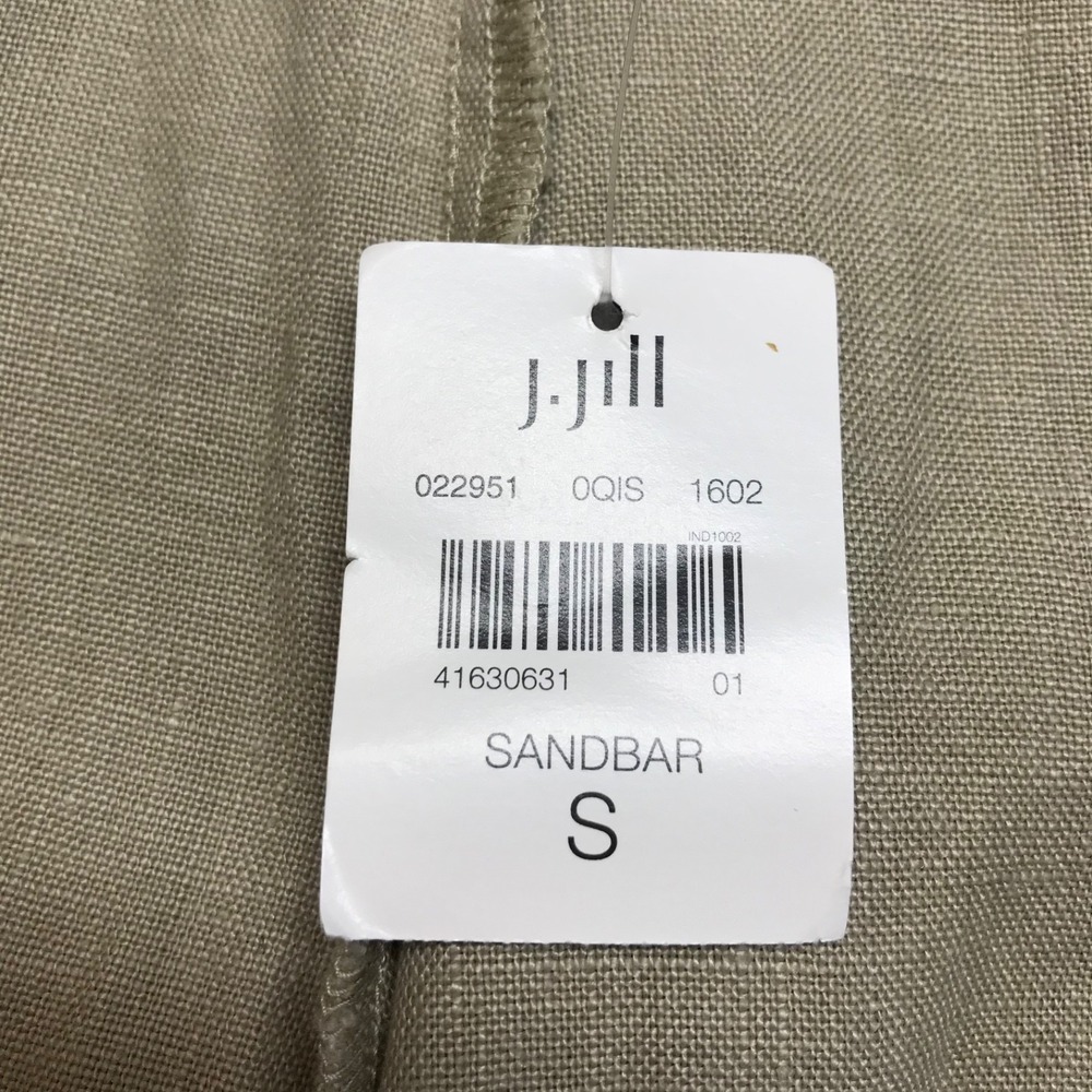 J. Jill Pants Love Linen Womens Size S Beige Pull On Elastic Beach Old Money NEW - Picture 5 of 11